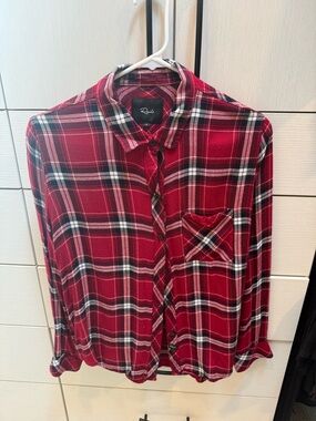 Rails Red and Black Plaid Button-Down Shirt